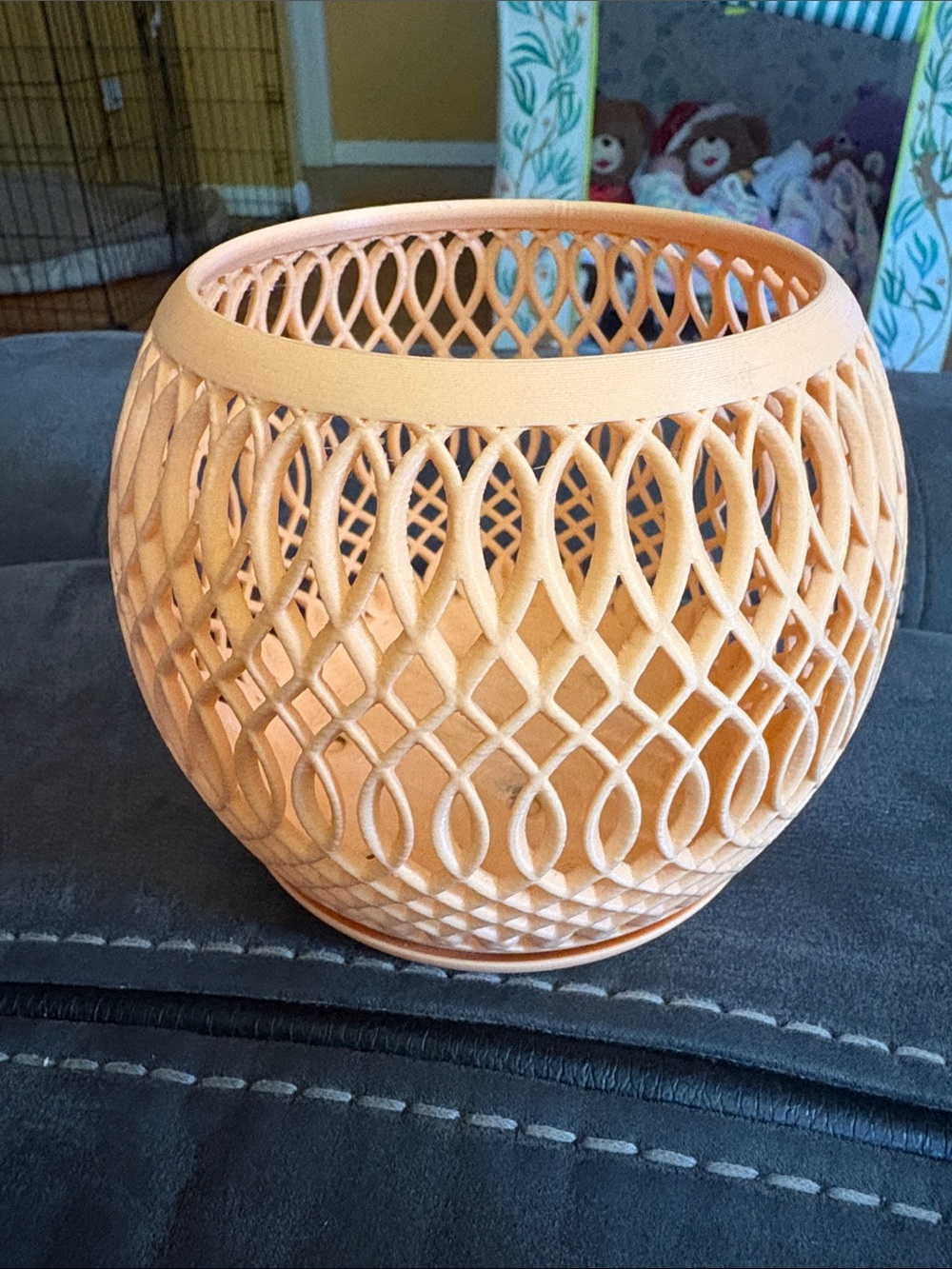 🔥5 FOR $25🔥 3D Printed Peach Lattice Orchid Pot and Saucer